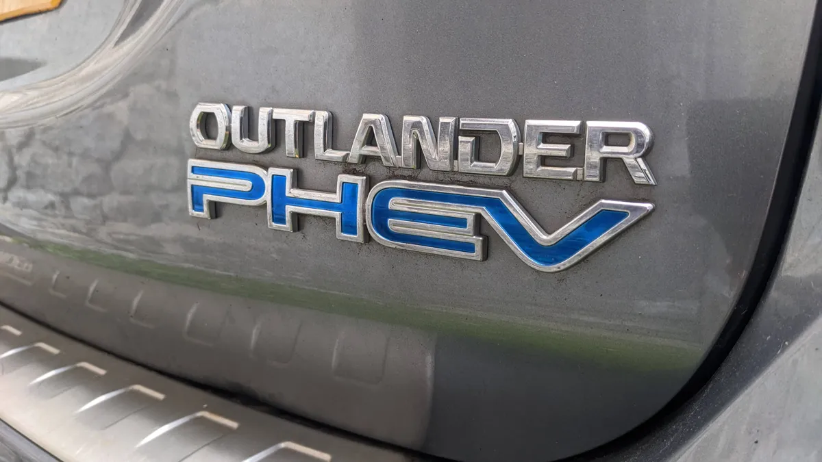 Outlander PHEV rear badge